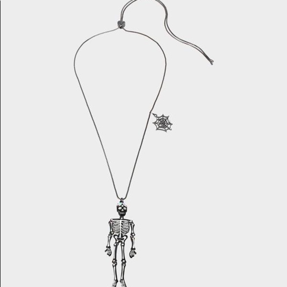 Betsey Johnson Glow in the Dark Skeleton Necklace